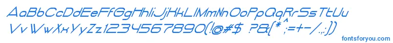 DancingJuiceNormalItalic Font – Blue Fonts on White Background