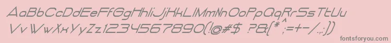 フォントDancingJuiceNormalItalic – ピンクの背景に灰色の文字