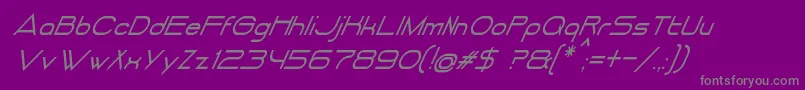 フォントDancingJuiceNormalItalic – 紫の背景に灰色の文字