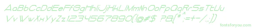 DancingJuiceNormalItalic-fontti – vihreät fontit valkoisella taustalla