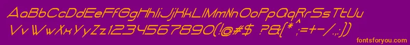 DancingJuiceNormalItalic Font – Orange Fonts on Purple Background