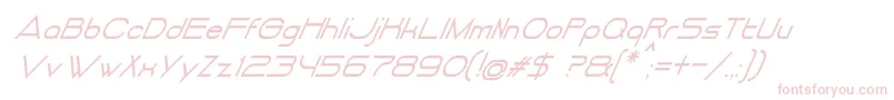 DancingJuiceNormalItalic-fontti – vaaleanpunaiset fontit valkoisella taustalla