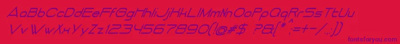DancingJuiceNormalItalic Font – Purple Fonts on Red Background