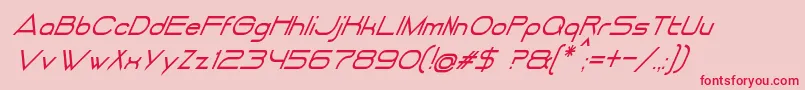 DancingJuiceNormalItalic Font – Red Fonts on Pink Background