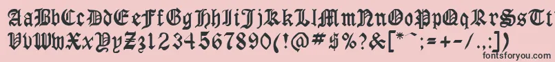 フォントGothicrusMedium – ピンクの背景に黒い文字