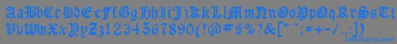 Police GothicrusMedium – polices bleues sur fond gris