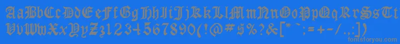 Police GothicrusMedium – polices grises sur fond bleu