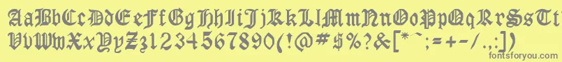 Czcionka GothicrusMedium – szare czcionki na żółtym tle