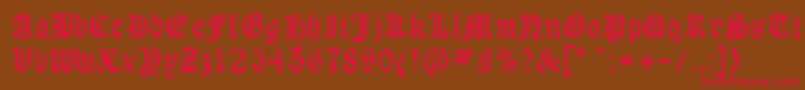 GothicrusMedium Font – Red Fonts on Brown Background