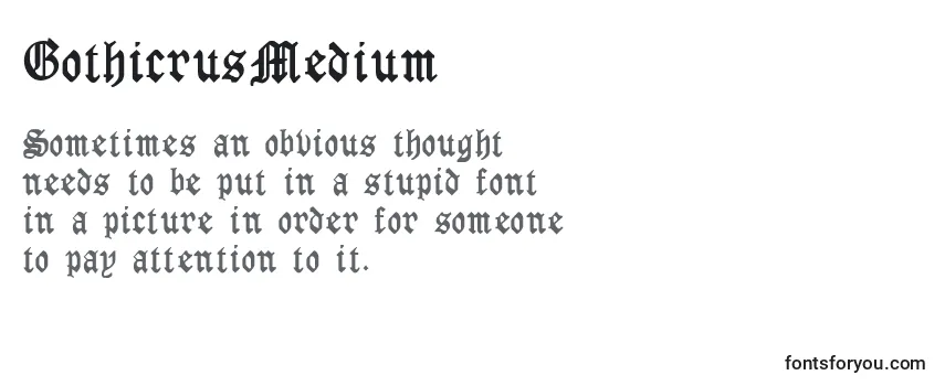 Schriftart GothicrusMedium