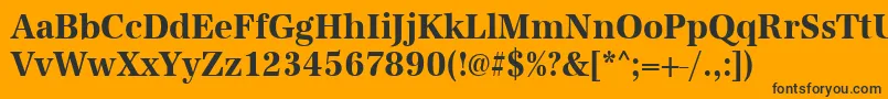 UrwantiquatextnarBold Font – Black Fonts on Orange Background