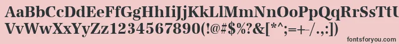 フォントUrwantiquatextnarBold – ピンクの背景に黒い文字