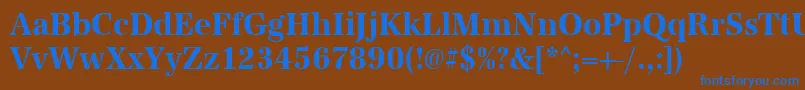 UrwantiquatextnarBold Font – Blue Fonts on Brown Background