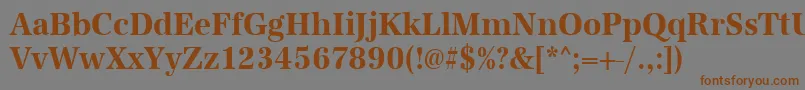 UrwantiquatextnarBold Font – Brown Fonts on Gray Background