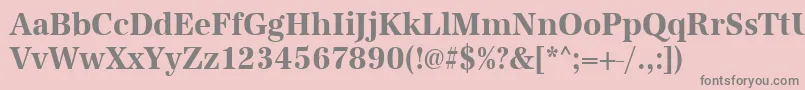 UrwantiquatextnarBold Font – Gray Fonts on Pink Background
