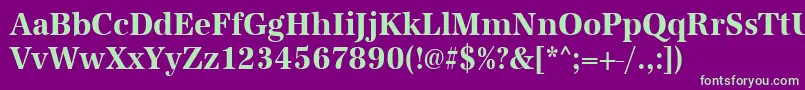 UrwantiquatextnarBold Font – Green Fonts on Purple Background