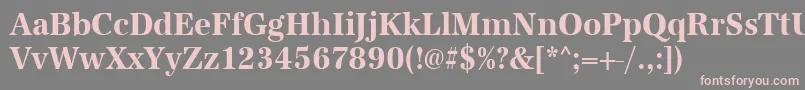 Шрифт UrwantiquatextnarBold – розовые шрифты на сером фоне
