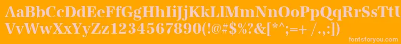 UrwantiquatextnarBold Font – Pink Fonts on Orange Background