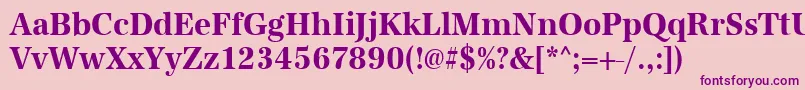 UrwantiquatextnarBold Font – Purple Fonts on Pink Background