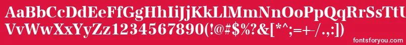 UrwantiquatextnarBold Font – White Fonts on Red Background