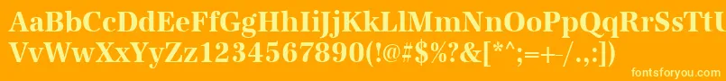 UrwantiquatextnarBold Font – Yellow Fonts on Orange Background