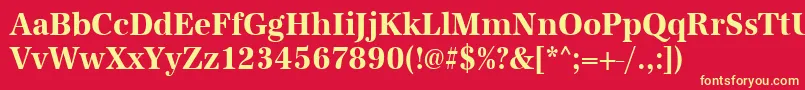 UrwantiquatextnarBold Font – Yellow Fonts on Red Background