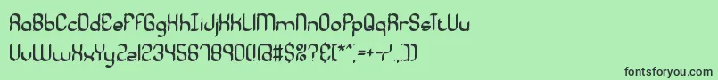 QuadraticCalBrk Font – Black Fonts on Green Background
