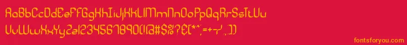 QuadraticCalBrk Font – Orange Fonts on Red Background