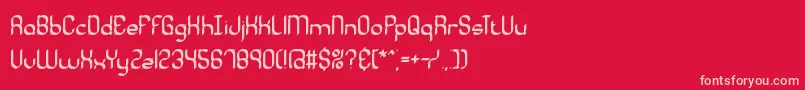 QuadraticCalBrk Font – Pink Fonts on Red Background
