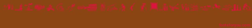 OchentSilibrinaI Font – Red Fonts on Brown Background