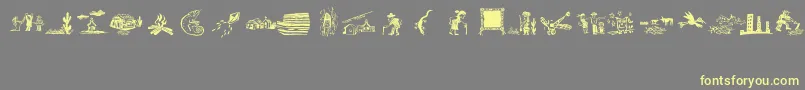 OchentSilibrinaI Font – Yellow Fonts on Gray Background