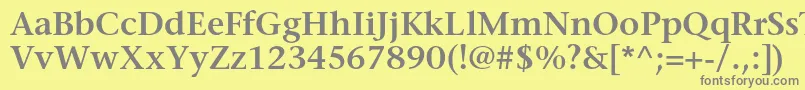 StoneserifstdSemibold-Schriftart – Graue Schriften auf gelbem Hintergrund