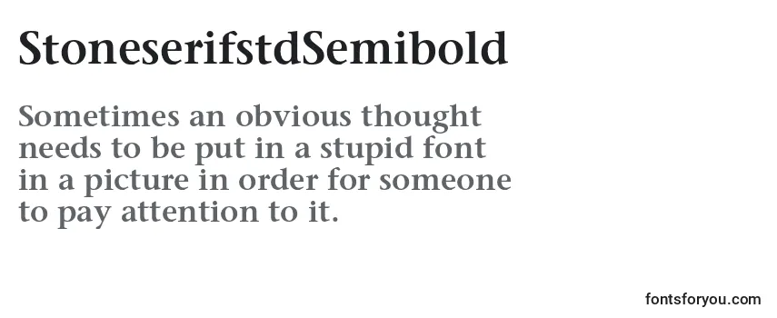 Review of the StoneserifstdSemibold Font