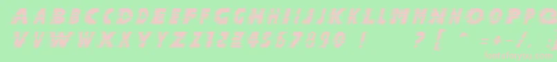 HalcionItalic Font – Pink Fonts on Green Background