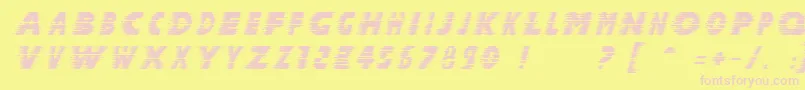 フォントHalcionItalic – ピンクのフォント、黄色の背景