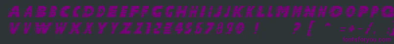 Police HalcionItalic – polices violettes sur fond noir