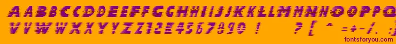 HalcionItalic Font – Purple Fonts on Orange Background