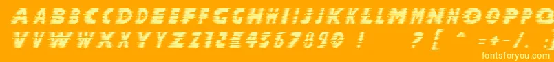 HalcionItalic Font – Yellow Fonts on Orange Background