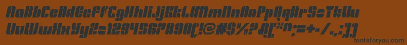 OrangeroyaleOpenitalic Font – Black Fonts on Brown Background