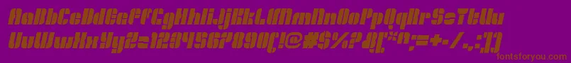 OrangeroyaleOpenitalic Font – Brown Fonts on Purple Background