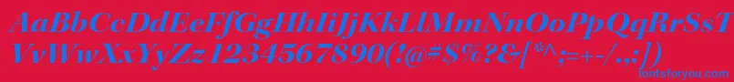 KeplerstdBoldextitdisp Font – Blue Fonts on Red Background