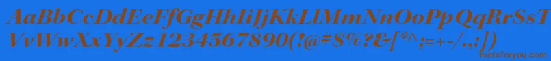 KeplerstdBoldextitdisp Font – Brown Fonts on Blue Background