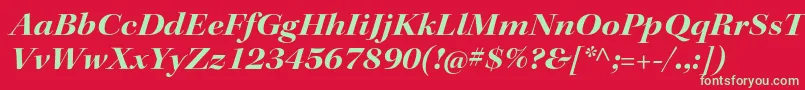 KeplerstdBoldextitdisp Font – Green Fonts on Red Background