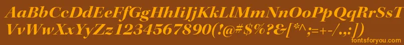 KeplerstdBoldextitdisp Font – Orange Fonts on Brown Background