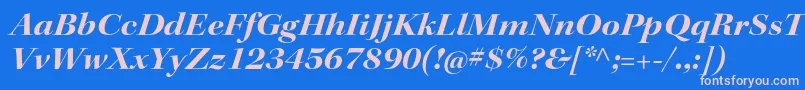 KeplerstdBoldextitdisp-Schriftart – Rosa Schriften auf blauem Hintergrund