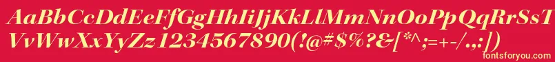 KeplerstdBoldextitdisp Font – Yellow Fonts on Red Background