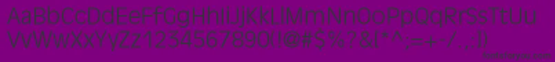 フォントAntiqueOliveLtLight – 紫の背景に黒い文字