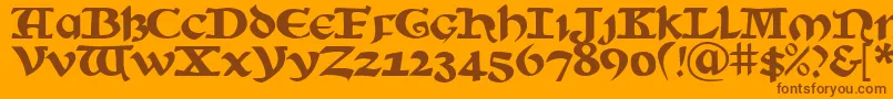 Sunsplash Font – Brown Fonts on Orange Background