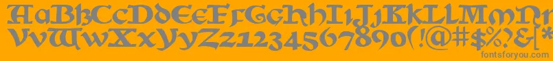 Sunsplash Font – Gray Fonts on Orange Background