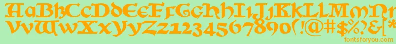 Sunsplash Font – Orange Fonts on Green Background